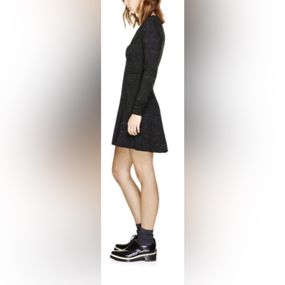 NWOT Women’s Aritzia Wilfred Black Heather Zip-Front Skater Y2K Casual Dress L.